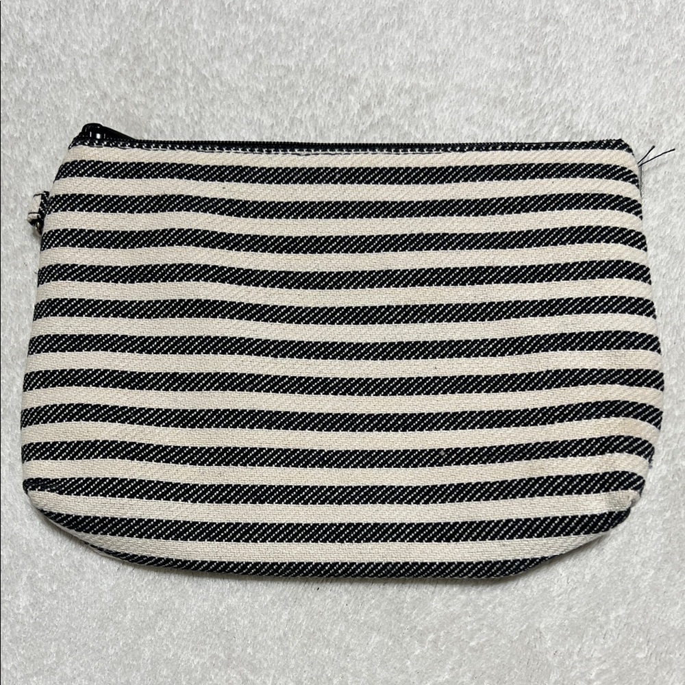 Thirty-One Mini Zipper Pouch Twill Stripe